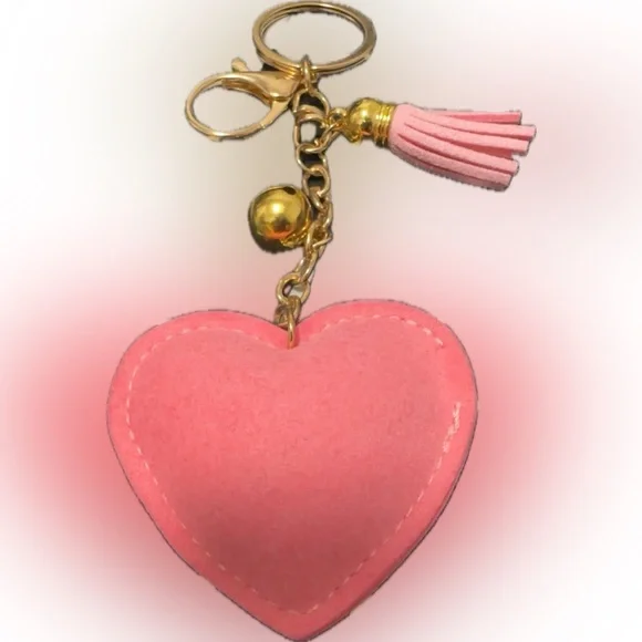 Heart Shaped Rhinestone Keychain/Bag Charm - Picture 3 of 3